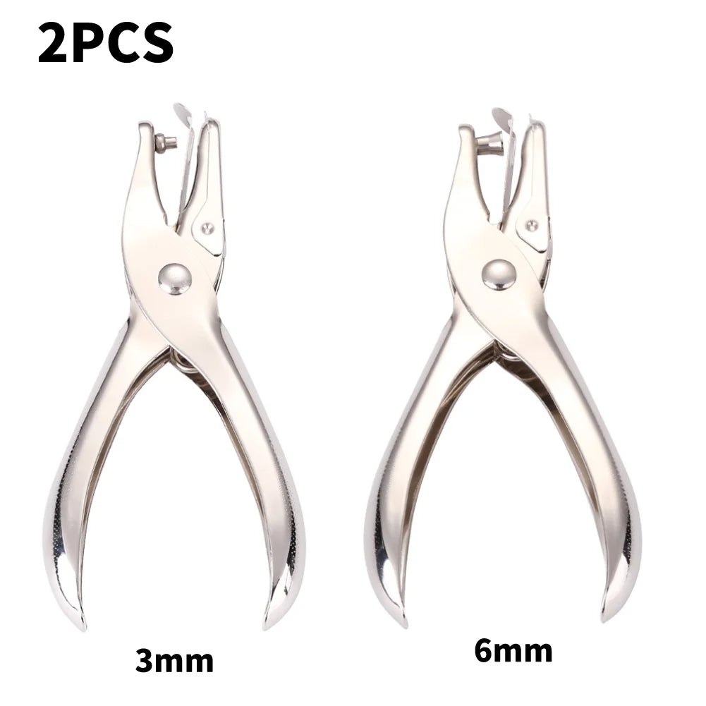 3/6mm Hole Puncher Portable Single Hole Punch Paper Material Scrapbooking Handheld Metal Craft Office Binding Supplies