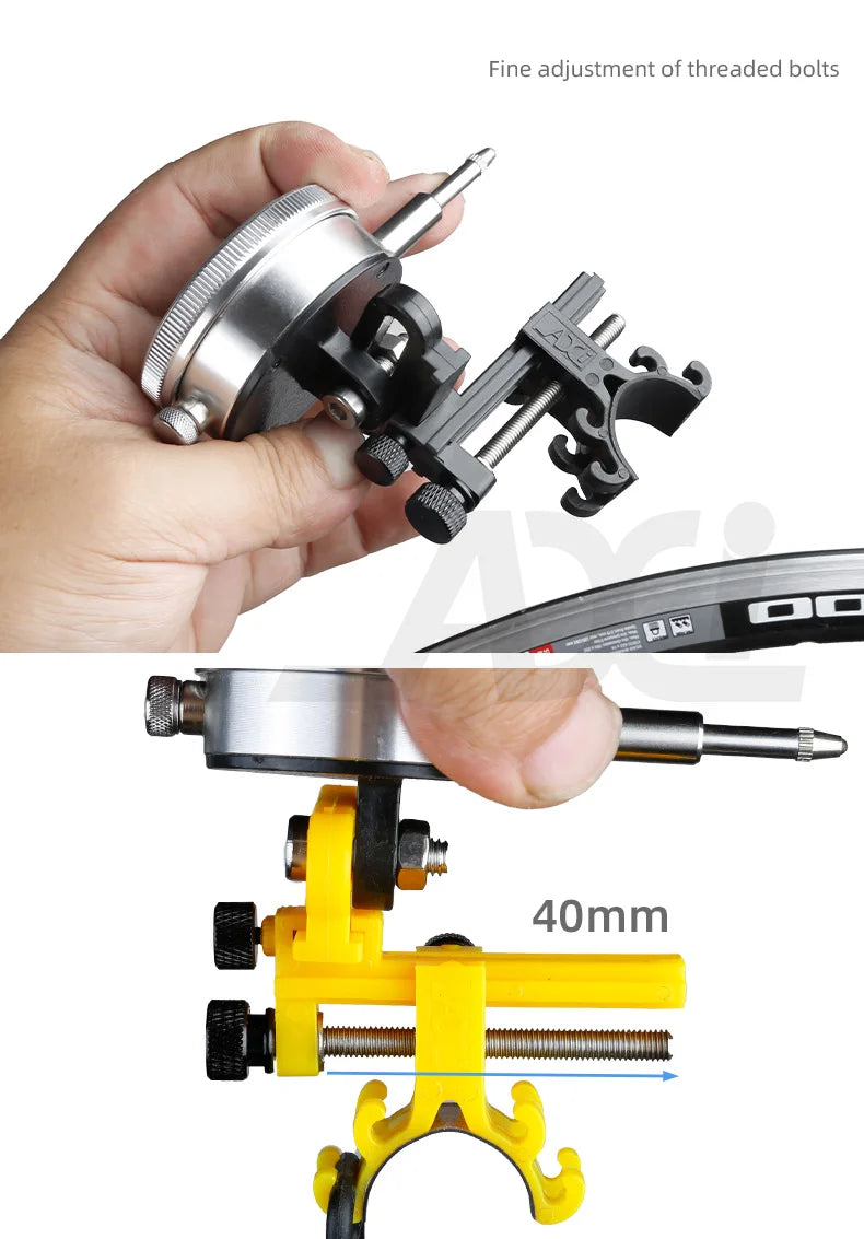 Bicycle Portable Installation Dial Indicator Mini Wheel Adjustment Tool Triple Tuning Applicable Wheel Set MTB Bike Rims Tools