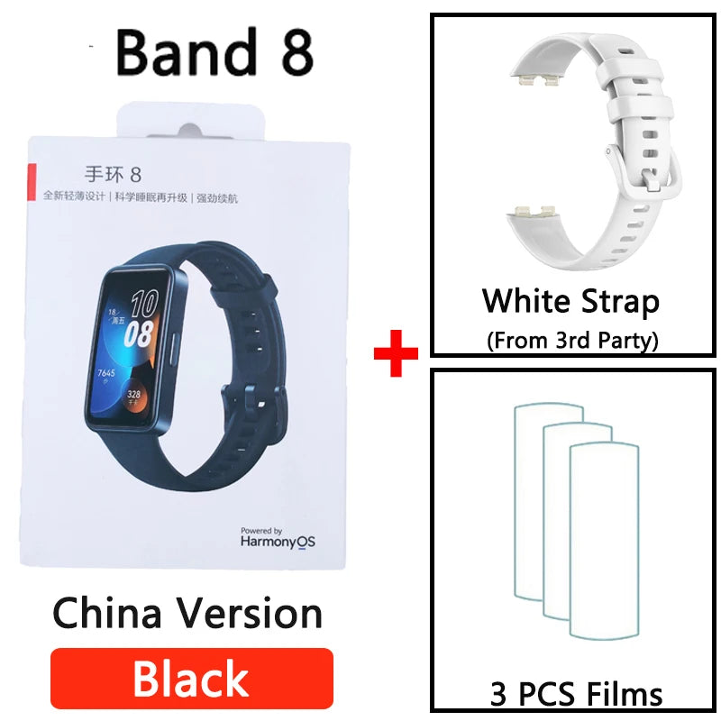 New Original HUAWEI Band 8 Smart Band All-day Blood Oxygen 1.47'' AMOLED Screen Heart Rate Smartband 2 Weeks Battery Life