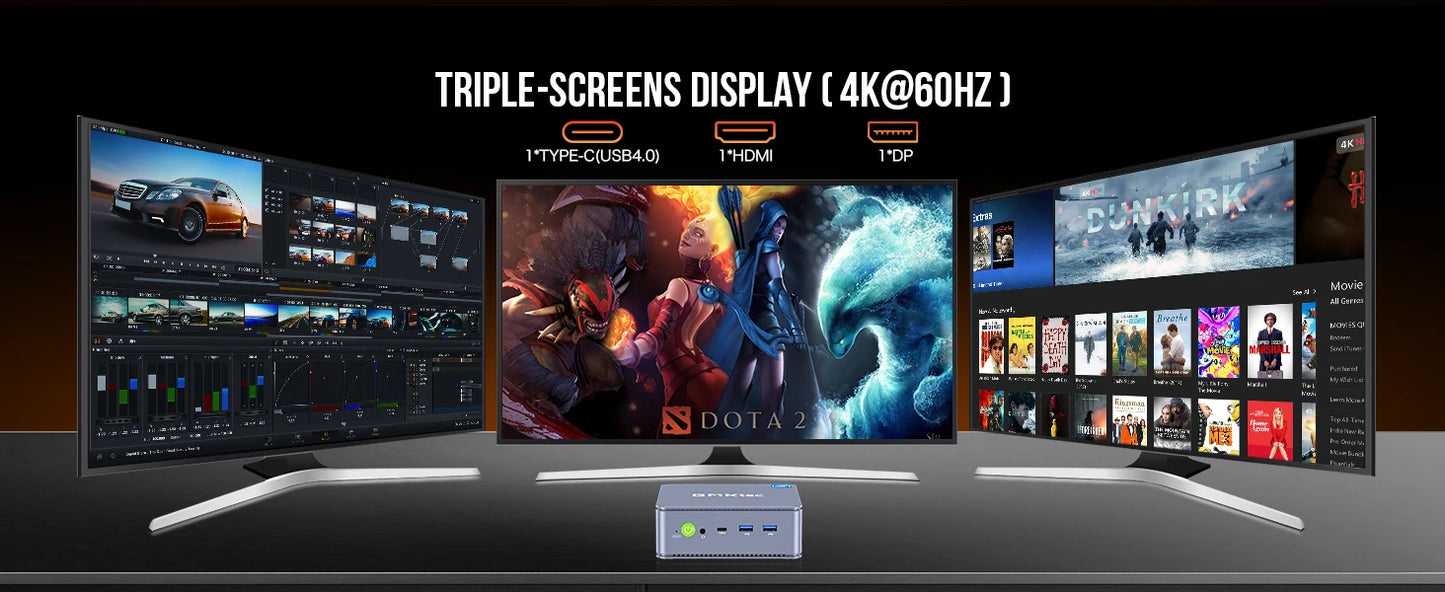 GMKtec K6 Mini PC AMD R7-7840HS 8C/16T 16GB DDR5 512GB PCIe 4.0 SSD Mini Desktop Computer Window 11 Pro WiFi 6E/BT5.2 Type-C