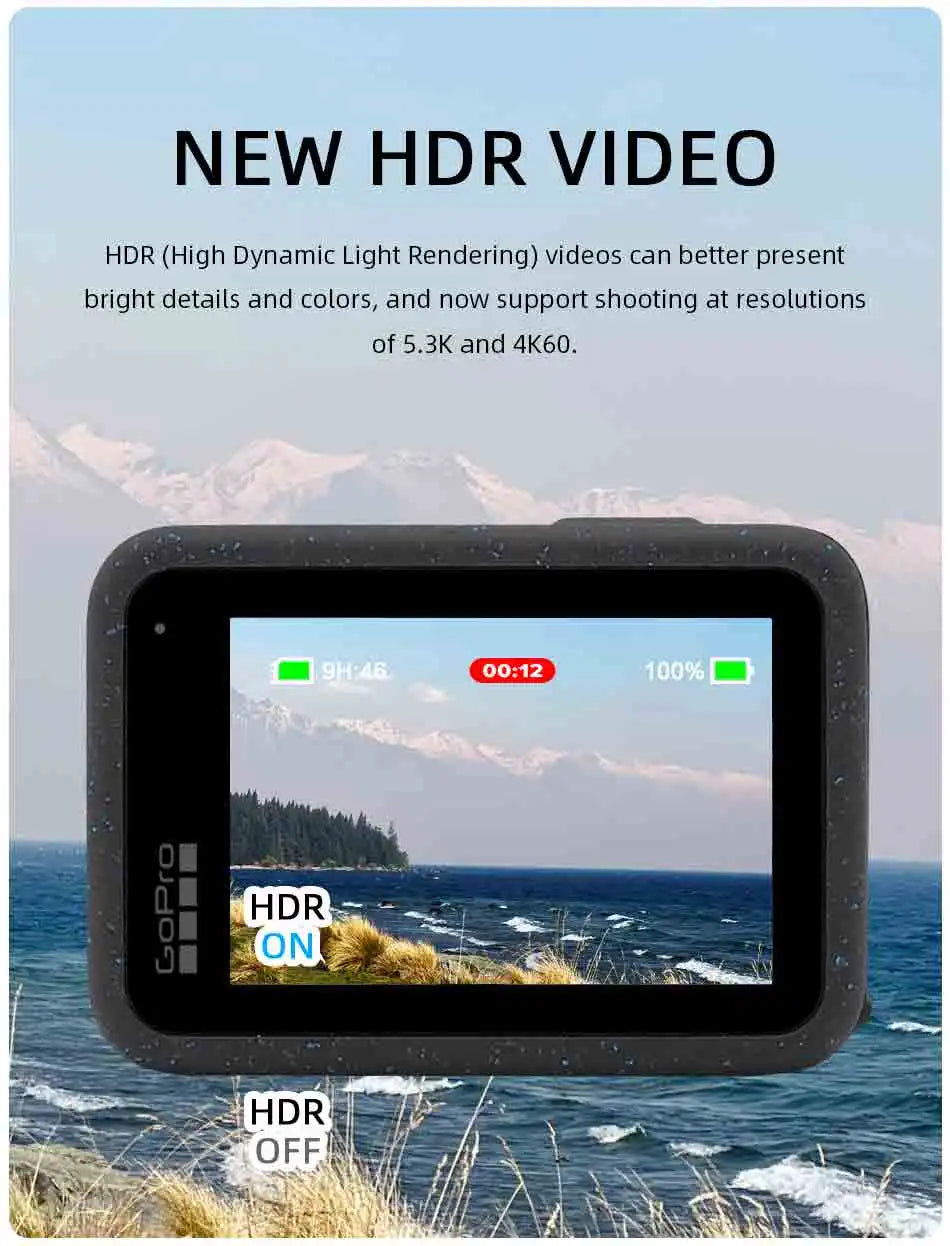 GoPro HERO12 Black Action Camera HyperSmooth6.0 5.3K60fps Video 27MP Go Pro12 helmet Sport Camera