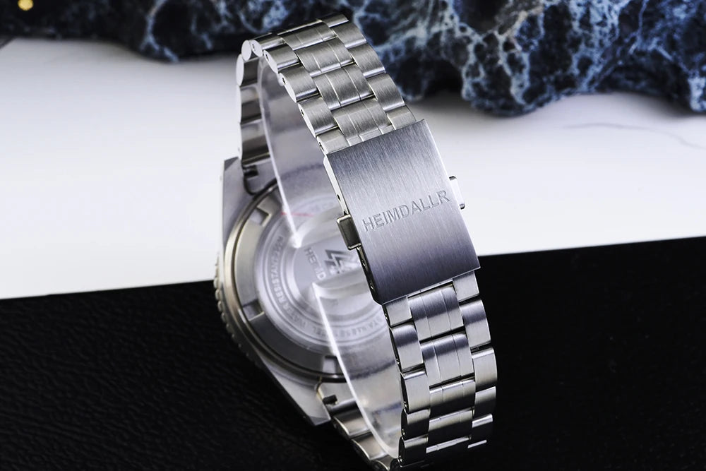 HEIMDALLR Men's Automatic Mechanical Wristwatch NH35 Ceramic Bezel Sapphire Crystal 200M Waterproof 316L Steel Original Watch