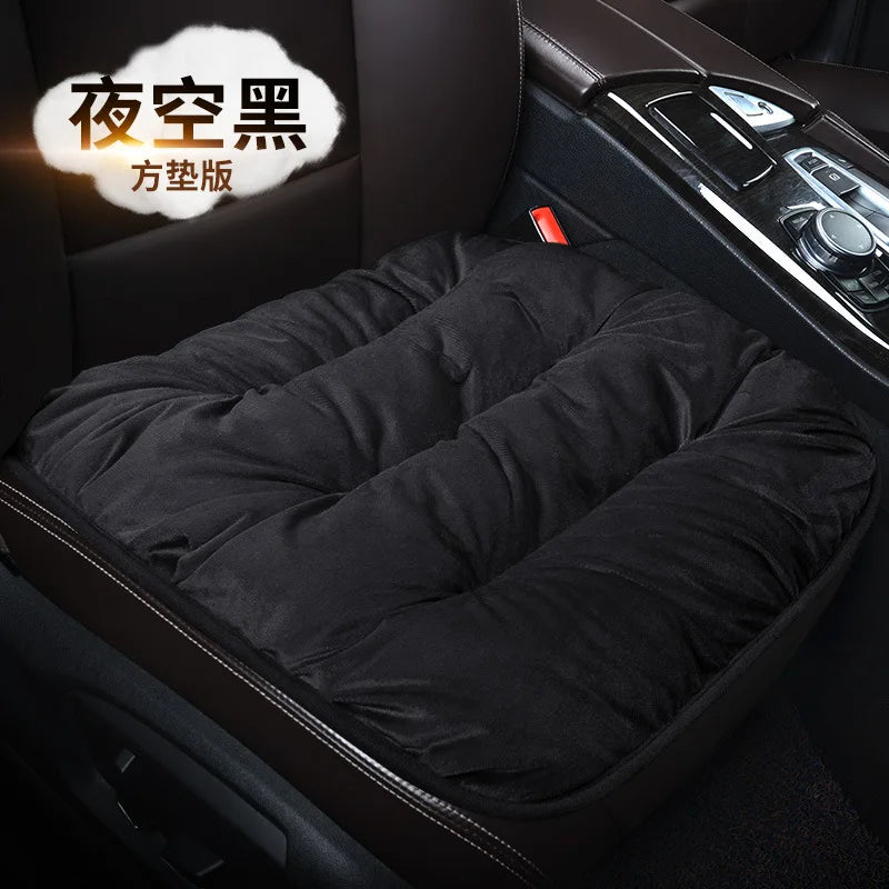 Winter Car Seat Cover with Back Pad Warm Slip-resistant Car Seat Cushion Chair Protector Universal for Suv Pick-Up Truck Sedan