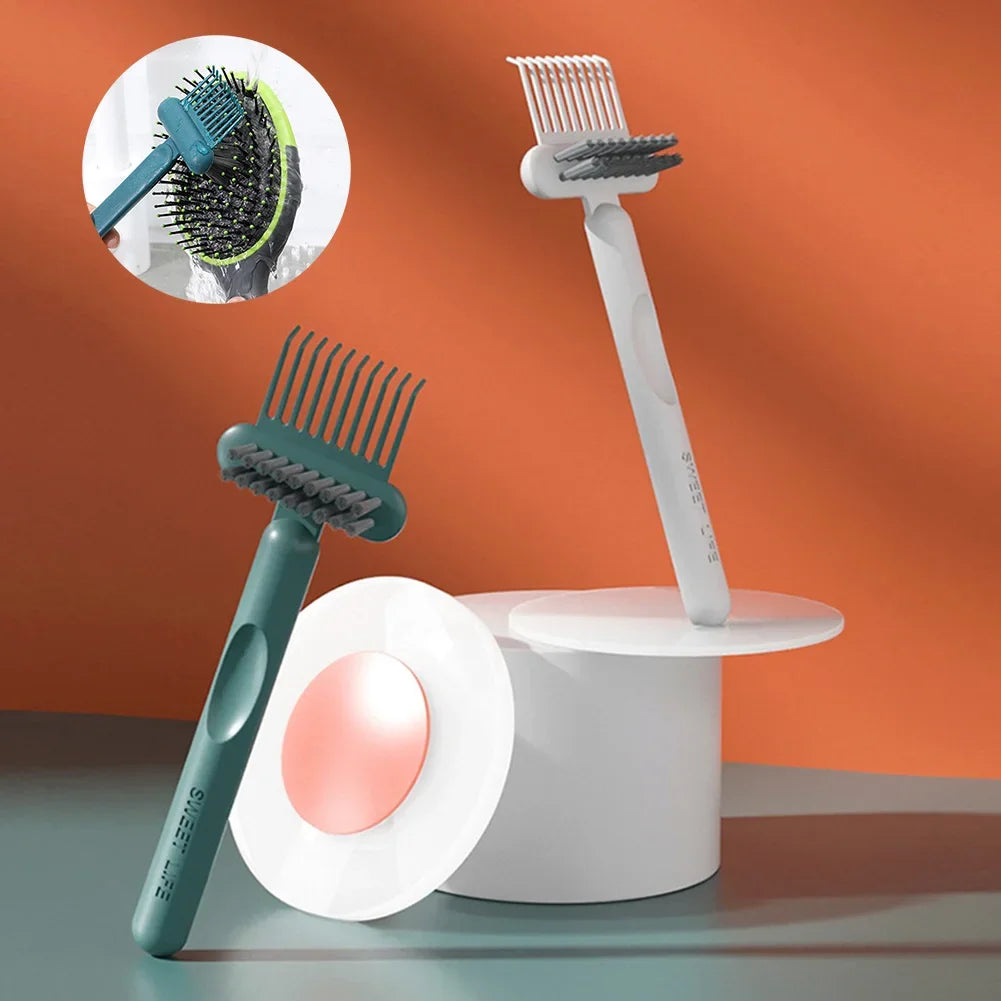 2In1 Hairbrush Comb Cleaning Brush Cleaner Rake Comb Embedded Tool Mini Hair Dirt Remover for Removing Hair Dust Home Salon Use