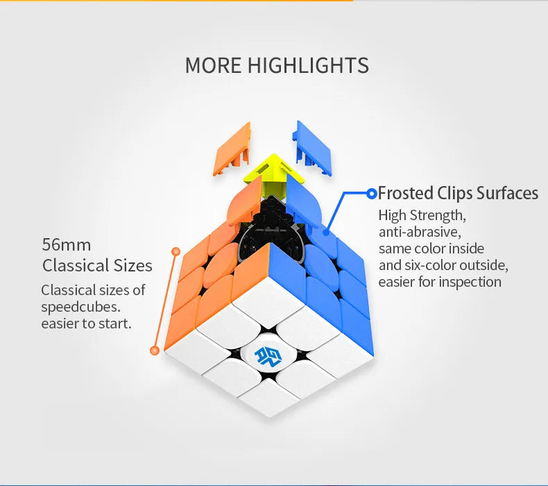 GAN 356 RS Speed Cube Stickerless 3x3 Speedcube 3x3x3 Professional Magic Cube Puzzle Toys for Children GAN Cubes