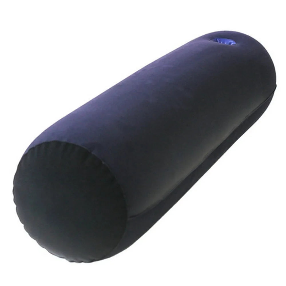 Couples Gifts PVC Flocking Silicone Pillow Blue+Black Cylinder Magic Cushion Inflatable Soft Relax Cushion Love
