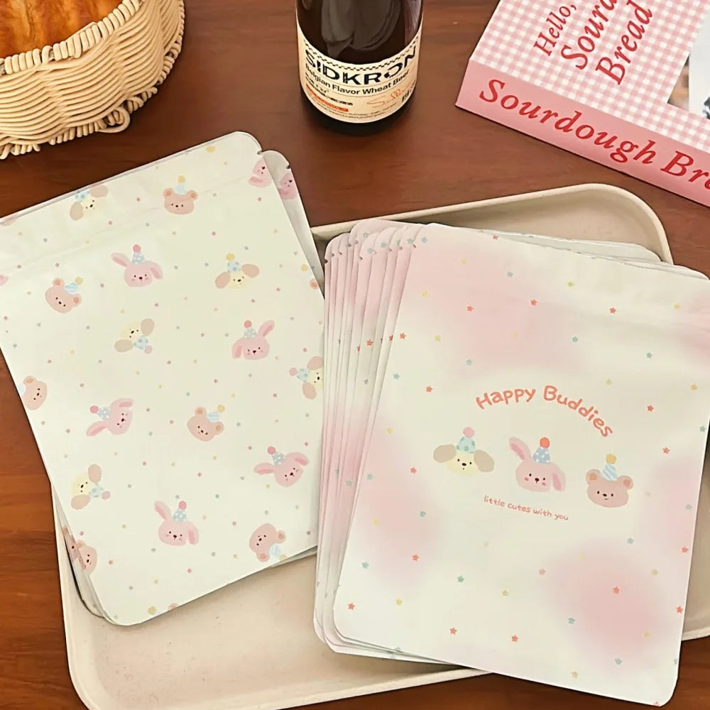 20 Pcs Cute Bear Self sealing Bag Packaging Bag Holiday Gift Packaging Sealed Bag
