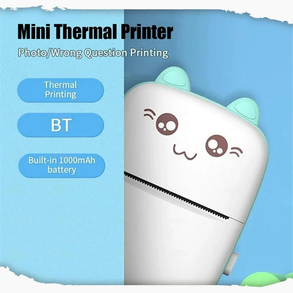 Mini C9 Photo Pocket Printer Portable Ink-free Thermal Printer 57mm Paper Wireless BT 200dpi Android IOS Printer Christmas Gifts