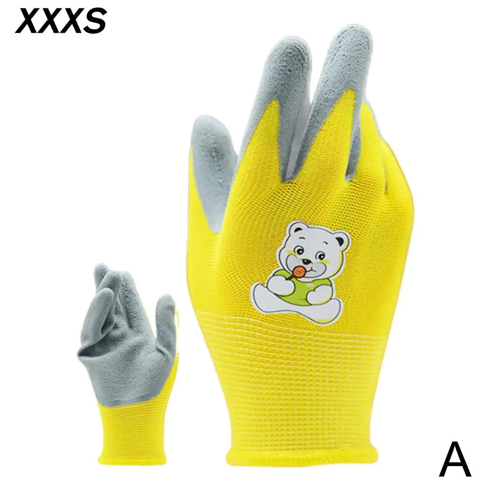 Gardening Gloves Kids Durable Waterproof Garden Work Gloves Non-Slip Children Safety Yard Work Gloves Portable Garden Supplies
