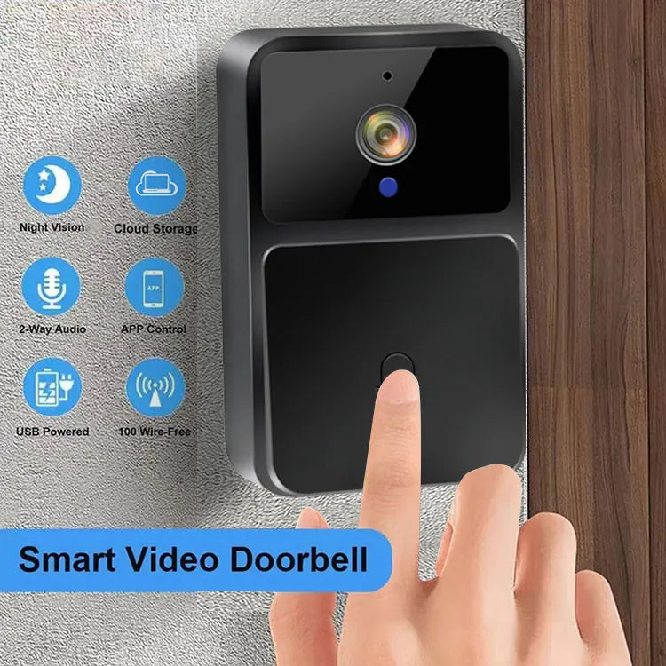 WIFI Video Doorbell Camera Night Vision HD Wireless Smart Home Security Battery Door Bell Two Way Intercom Voice Change For Home