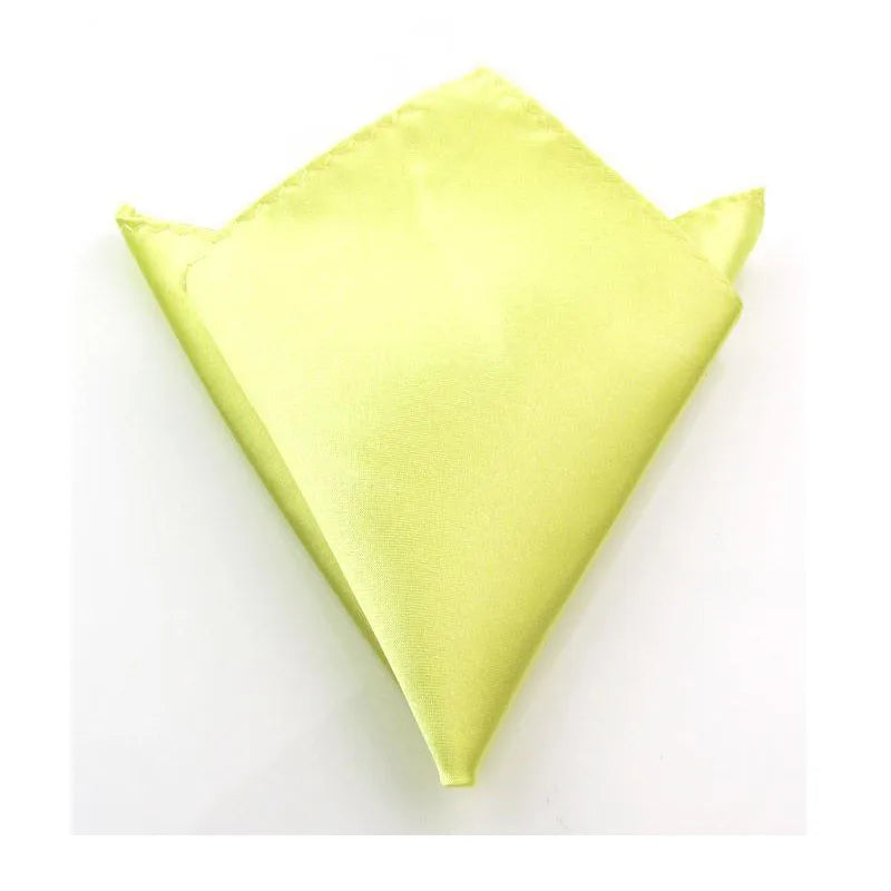 Luxury Men's Handkerchief Solid Color White Black Red Hankies Polyester Hanky Business Pocket Square Chest Towel 22*22CM