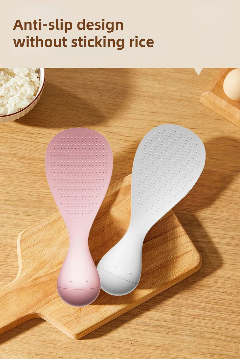 Food Grade Tumbler Rice Spoon Non Stick Standing Rice Spoon Scooper Spatula Multi-purpose Tableware Buffet Cooking Spoons Tools