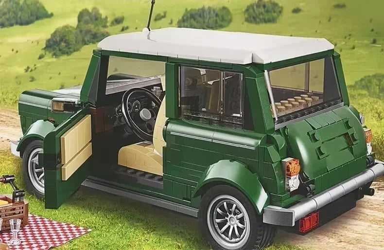 1077PCS Classic Technical Green Model Building Blocks Automobile Vehicle Birthday Christmas Toys Gifts Compatible Education Toys