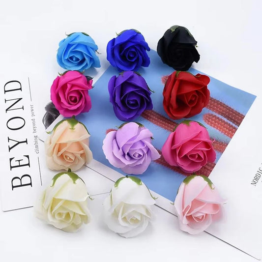Soap Rose Flower Wedding Wall Home Garden Garland Decor Holiday Party festival Diy Gift box Bride bouquet Wrist Flower Ornaments