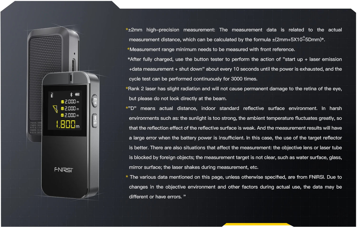 FNIRSI IR40 Smart Laser Rangefinder 40M Laser Tape Measure Digital Distance Meter Metro Laser Digital Accurate APP To Draw