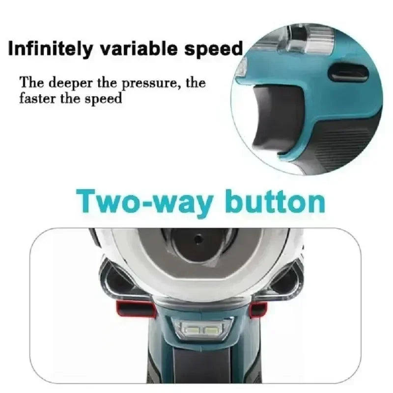 Makita Brushless Electric Wrench Impact Wrench Strong Lithium Battery 18V Lithium Battery Wrench Electric Wind Gun Dtw300