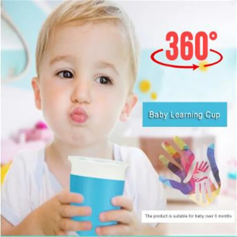 Magic Baby Cups Can Be Turned  Baby Learning Drinking Cup Leakproof Child Water Cup Bottle 240ml Copos Learning Cup Baby Cup