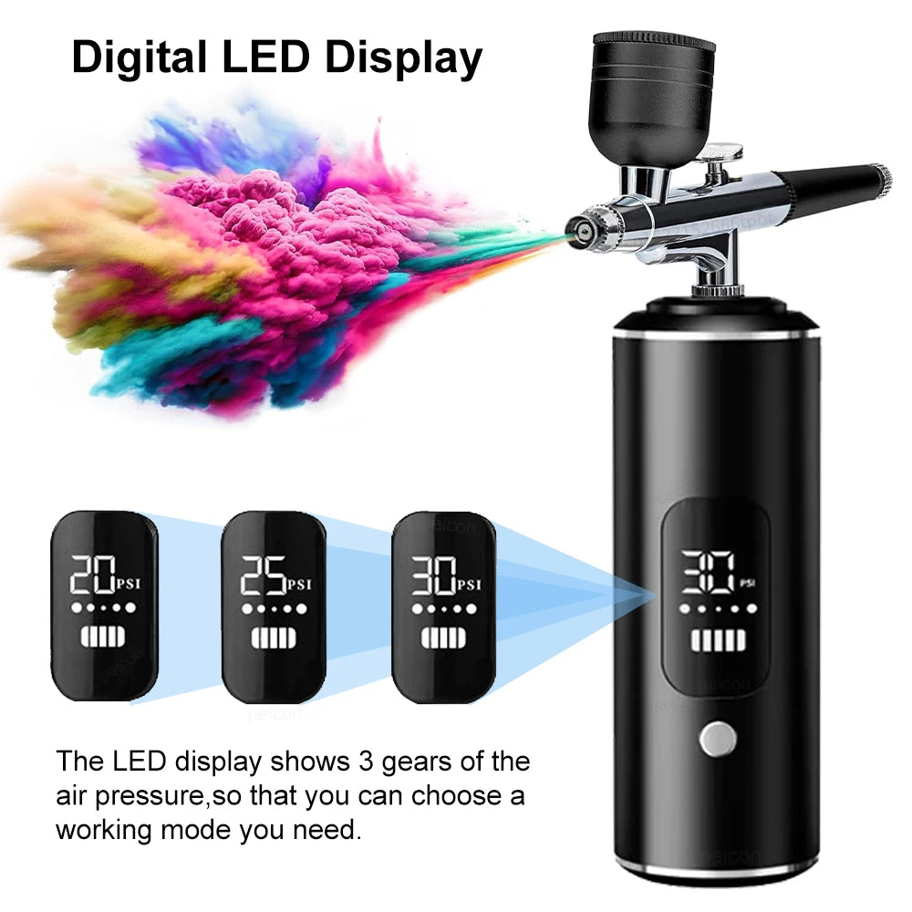 Airbrush with Compressor Portable Airbrush Painting Mini Spray Gun for Painting Paint Crafts Airbrush Compressor Paint Spray Gun