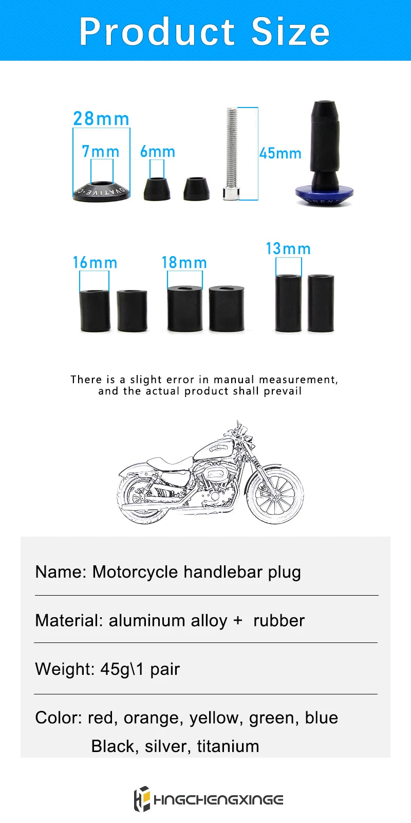 Motorcycle Handle Bar End Weight Handlebar Grips Cap Universal Motorcycle Modification Bws Handle Protection Plug Accessories