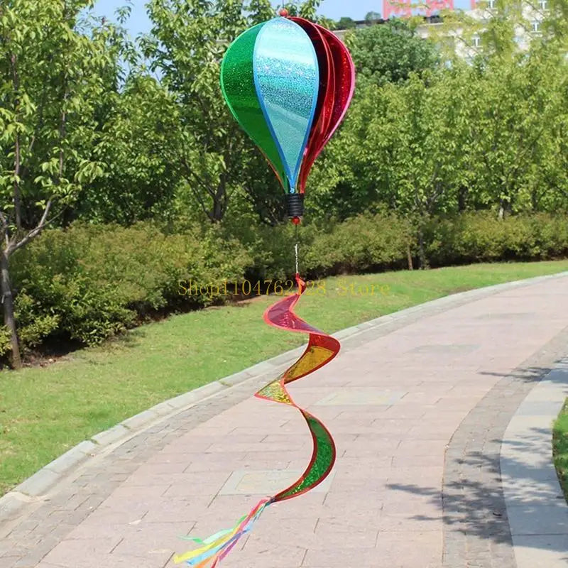 Rotating Wind Striped Tie dye Windsock Hanging Ornament Decor Supplies best sale