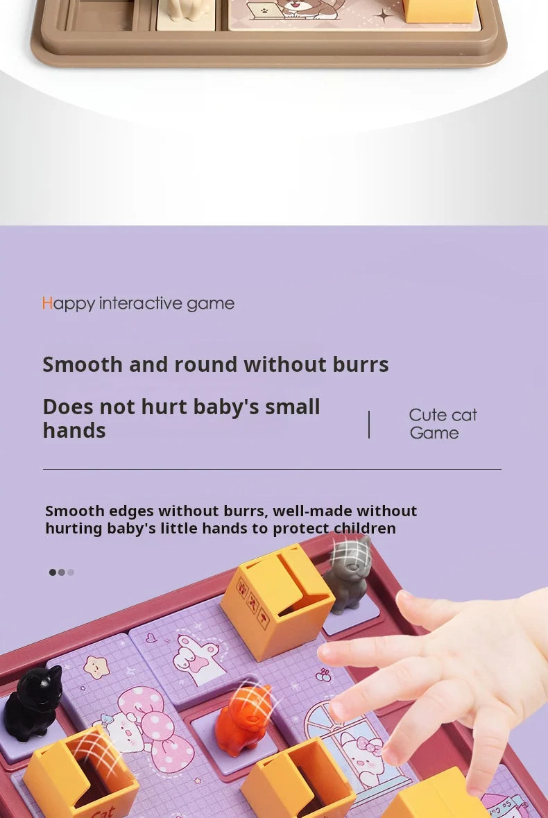 Children Toy Hidden Cat Clearance Board Montessori Game Cat Baby Space Planning Logical Thinking Training Puzzle Toys Kids Gifts