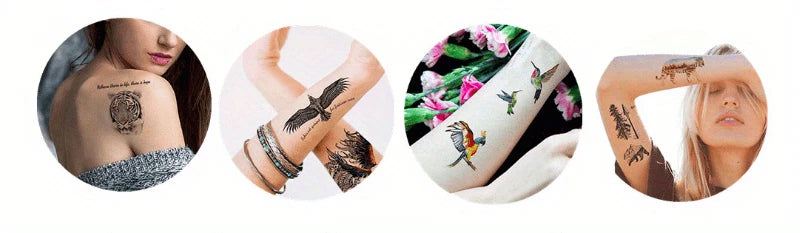Colorful Tattoo Juice Paste,Easy-to-Use Henna Tattoo For Body Paint DIY Tattoos Temp, DIY Fake Tattoo Semi Permanent For Women