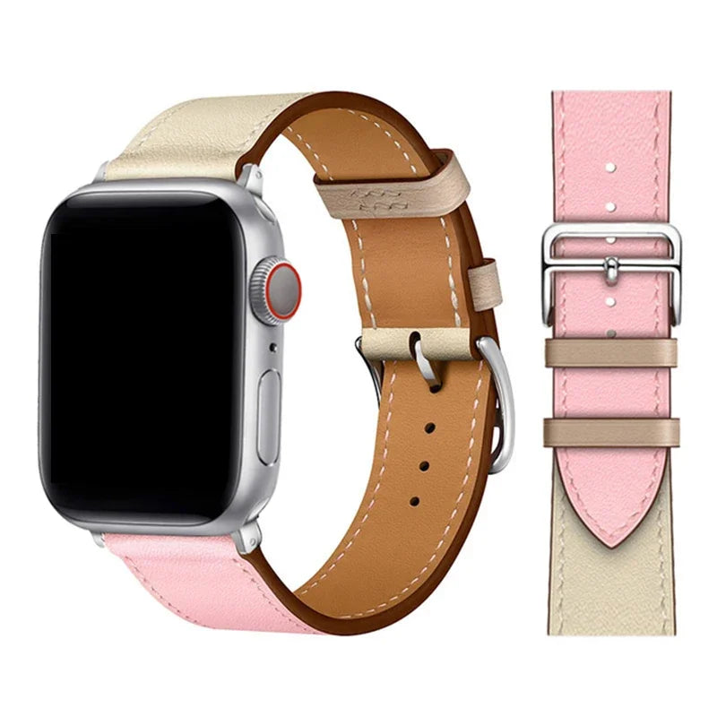 Leather Loop Band for Apple Watch Ultra 49mm 45mm 40mm Sport Strap Wristband Bracelet for IWatch Series 10 9 8 7 6 3se 42mm 46mm