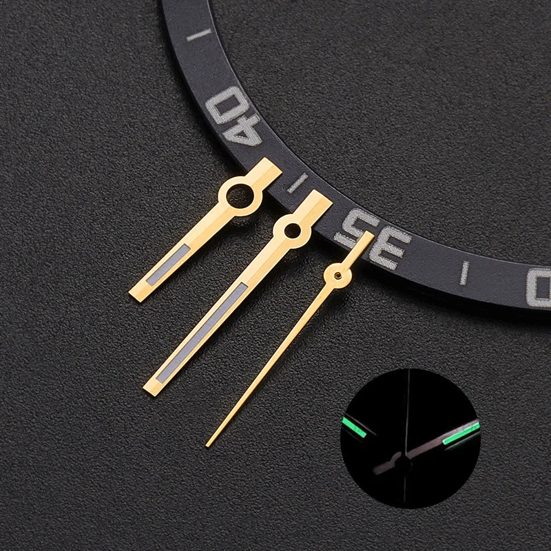 Silver Needles NH35 NH36 Watch Aiguille Hands C3 Super Lume Pointer Baton Style Datejust Hands Polished for Automatic Movement