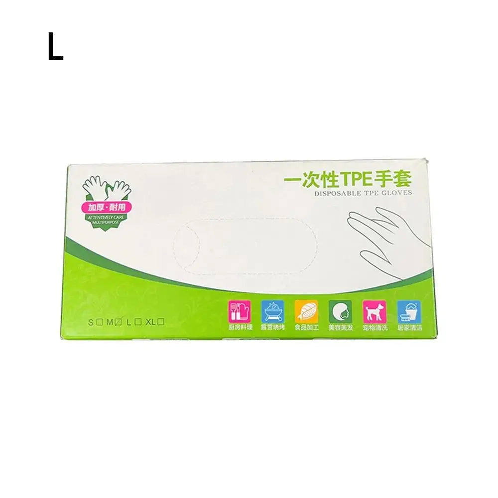 Food Grade Disposable Gloves Portable Non-Slip Acid Work Safety Cleaning Gloves Transparent TPE Latex Free Gloves Wholesale