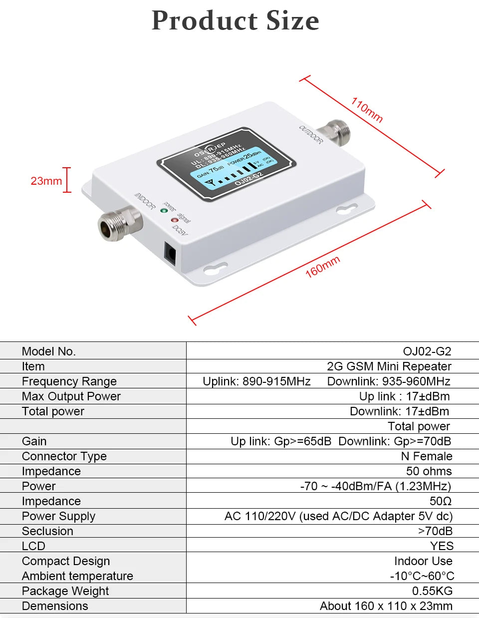 Fullset 850/900/1800/2100MHZ Booster GSM 1800 2g 4g LTE Cell Phone Signal Repeater Booster Mobile Phone Signal Amplifier