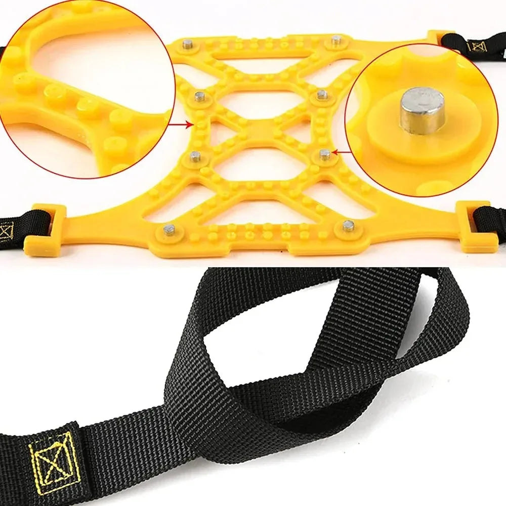 Car Snow Tire Chains Mud Tyre Wheels Thick Anti-Skid Belt For Car/SUV/Truck Portable Easy to Mount Emergency Traction Car
