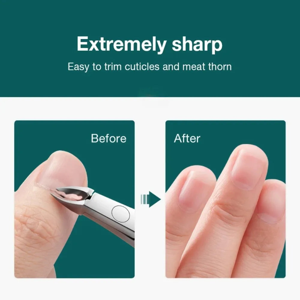 Nail Cuticle Nipper Manicure Scissors Stainless Steel Dead Skin Remover Pusher Tool Trimmer