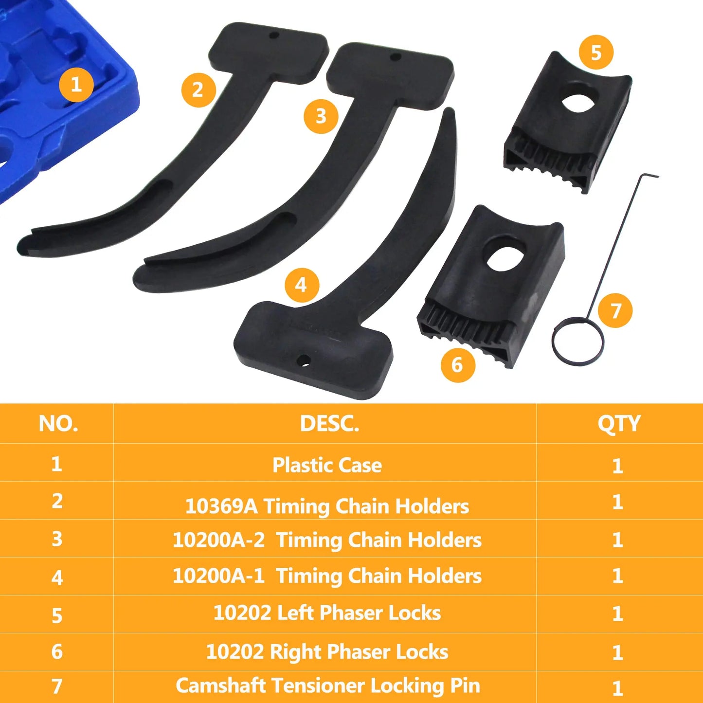 Camshaft Phaser Timing Chain Lock Tool Kit, Replace 10200A, 10202A, 10369A Compatible with Vw Chrysler Jeep Dodge Grand Cherokee