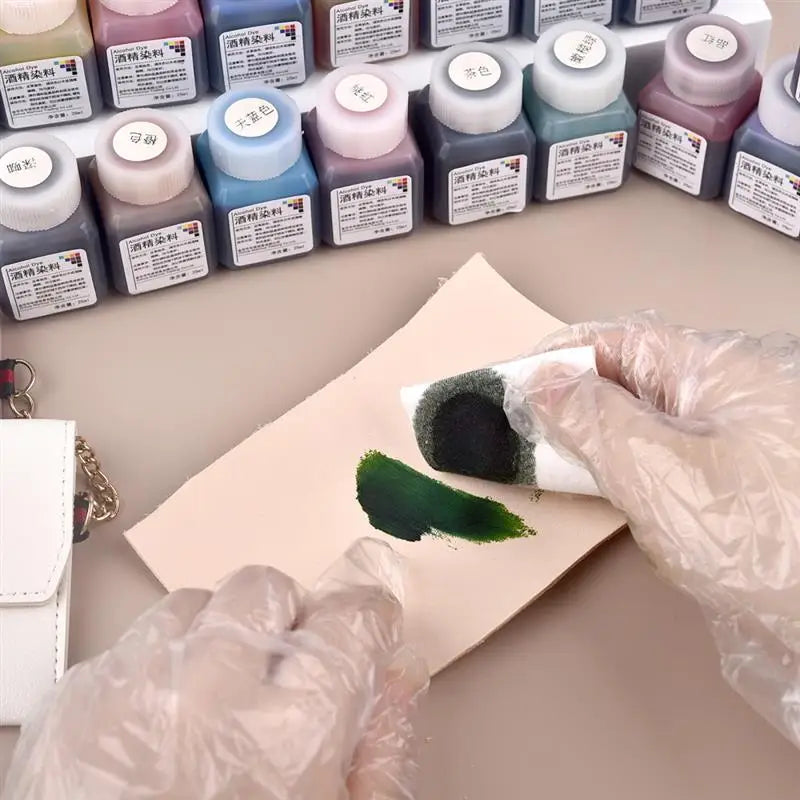 24 Color Leather Alcohol Dye Complete Set Of Diy Handmade Leather Cow Leather Dye Vegetable Tanned Leather Dye Alcohol Dye Water