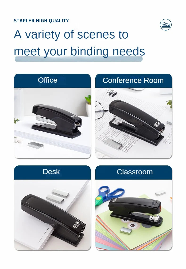 M&G Dual Mode Stapler Business Metal Durable Stapler #12 Office Supplies Single Pack Black/Gray Fits 24/6 & 26/6 Nail Patterns