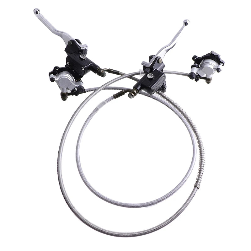 2 Stroke 47 49cc Motorcycle pocket bike Brake Front Rear Left Right Pump Master Cylinder Hydraulic Brake Hose Line Brake Caliper