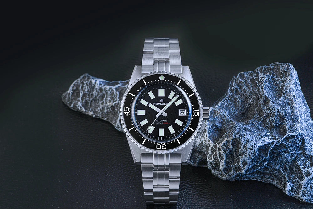 HEIMDALLR Men's Automatic Mechanical Wristwatch NH35 Ceramic Bezel Sapphire Crystal 200M Waterproof 316L Steel Original Watch