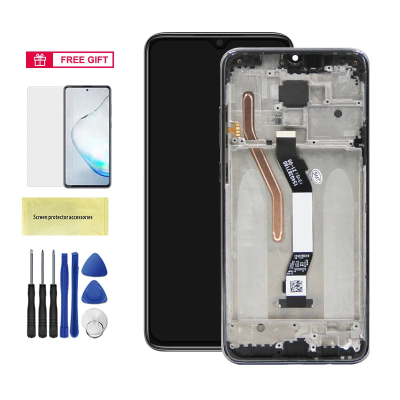 6.53" for Xiaomi Redmi Note 8 Pro LCD Display Touch Screen Assembly For Redmi Note8 Pro M1906G7I Screen Replacement with Frame