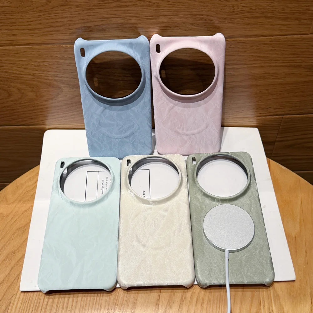 Velvet Leather Magnetic Case For Vivo X300 Ultra X300s X200 Pro Mini X200s For MagSafe Matte Skin Feeling Half Pack Phone Cover