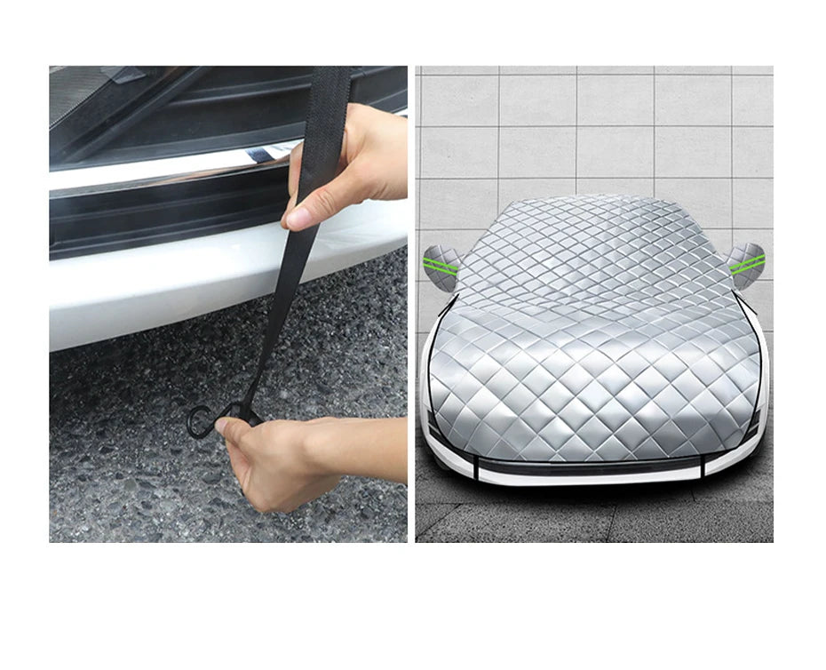 Car Covers Hail Protector Half Cover Protective Exterior Awning Sunshield Anti-hail Outdoor Waterproof Universal Windshield Dust