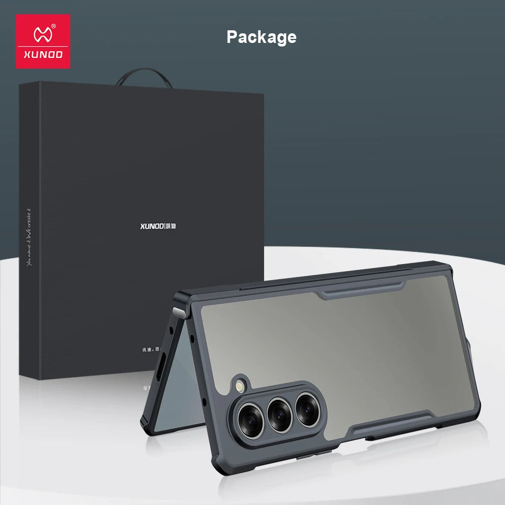 Xundd For Samsung Galaxy Z Fold 7 6 5 4 3 Case Hinge Coverage Protection Built-in Screen Protector Phone Cover For 폴드 7 케이스