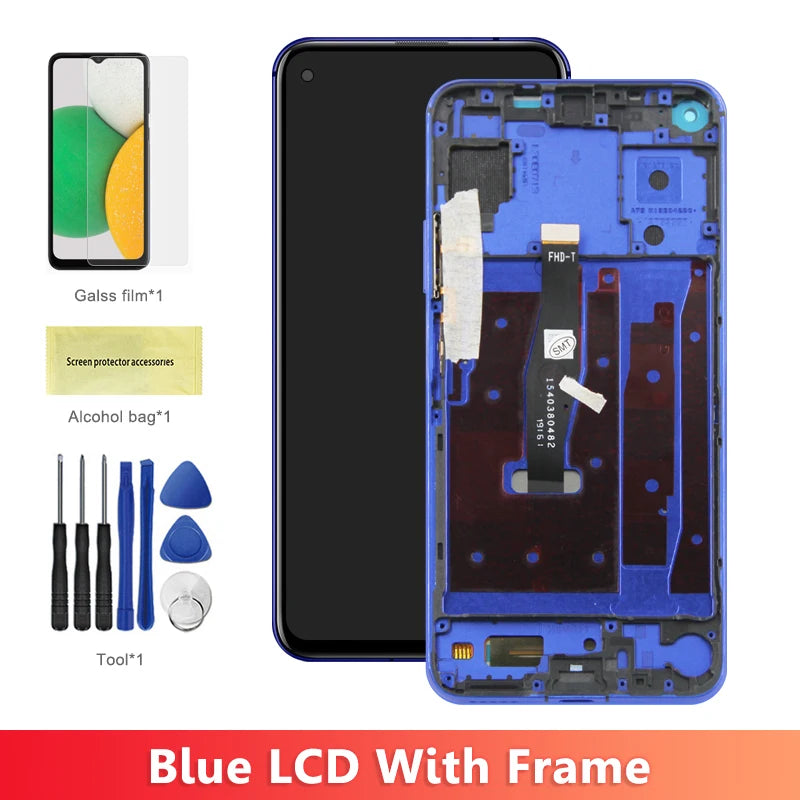6.26'' for Huawei Nova 5T YAL-L21 L61A L71A LCD Screen+Touch Display Digitizer Replacement With Frame for Huawei Nova 5t Display