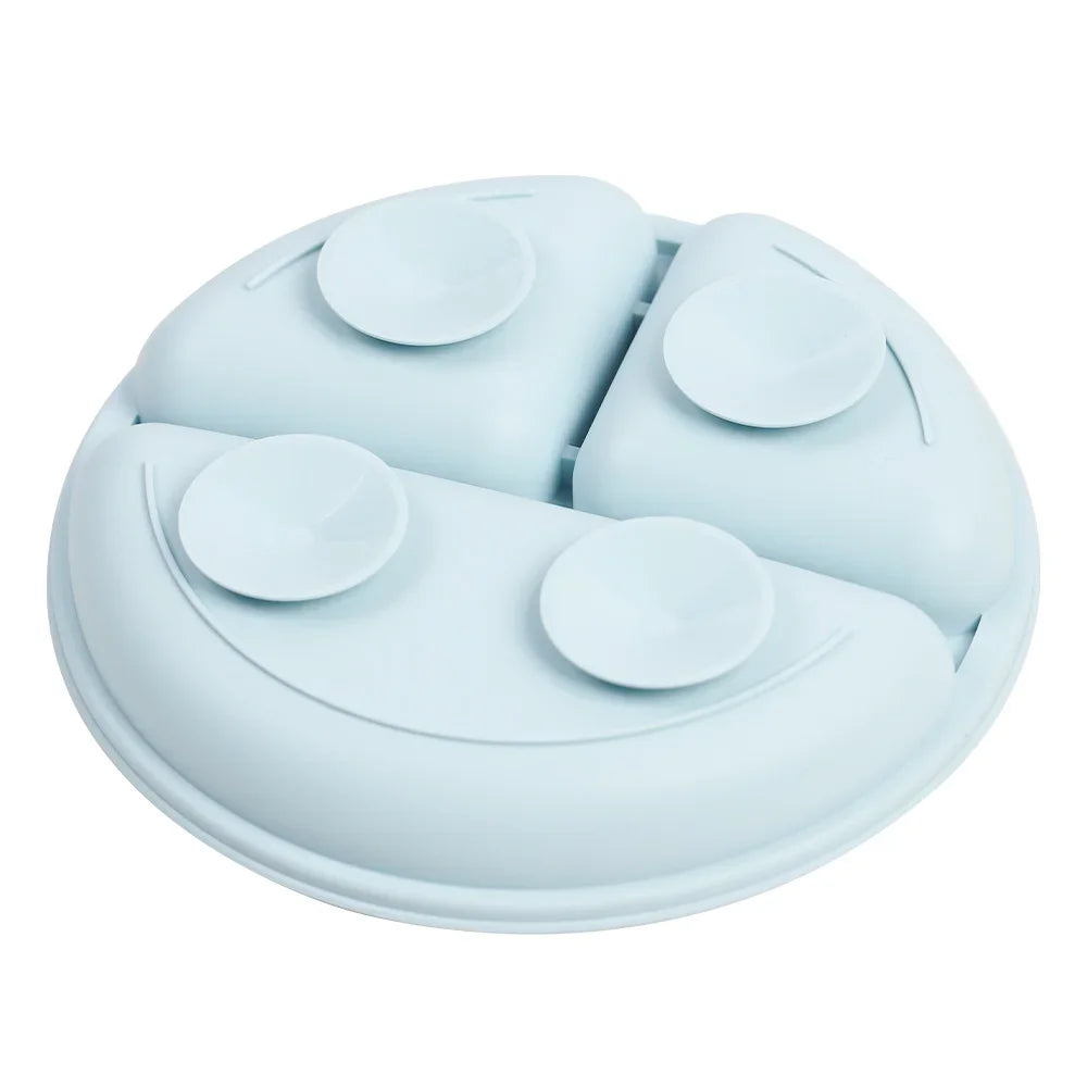 Mother Kids Baby Silicone Feeding Set Sucker Plate Antislip Bowl Spoon Cup Children Tableware Safe Non Toxic Dishwasher Safe