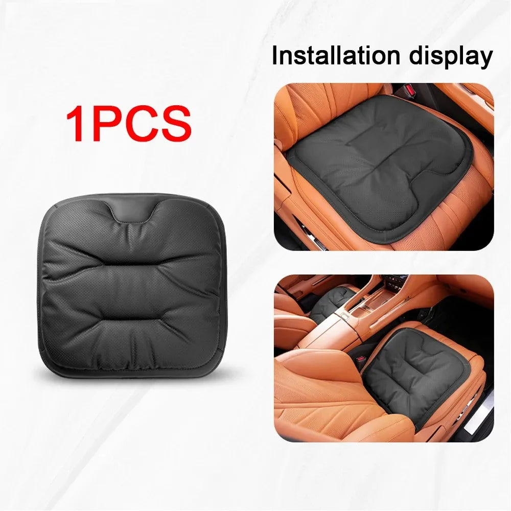 Car Seat Cushion Premium Comfortable Leather Car Seat Cushion Thickened Non-slip Single Piece Front and Rear Seat Cushion