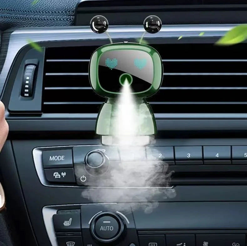 Creative Car Smart Aromatherapy Diffuser - Robot-shaped Aromatherapy Ornament, Air Freshener with Long-lasting Light Fragrance