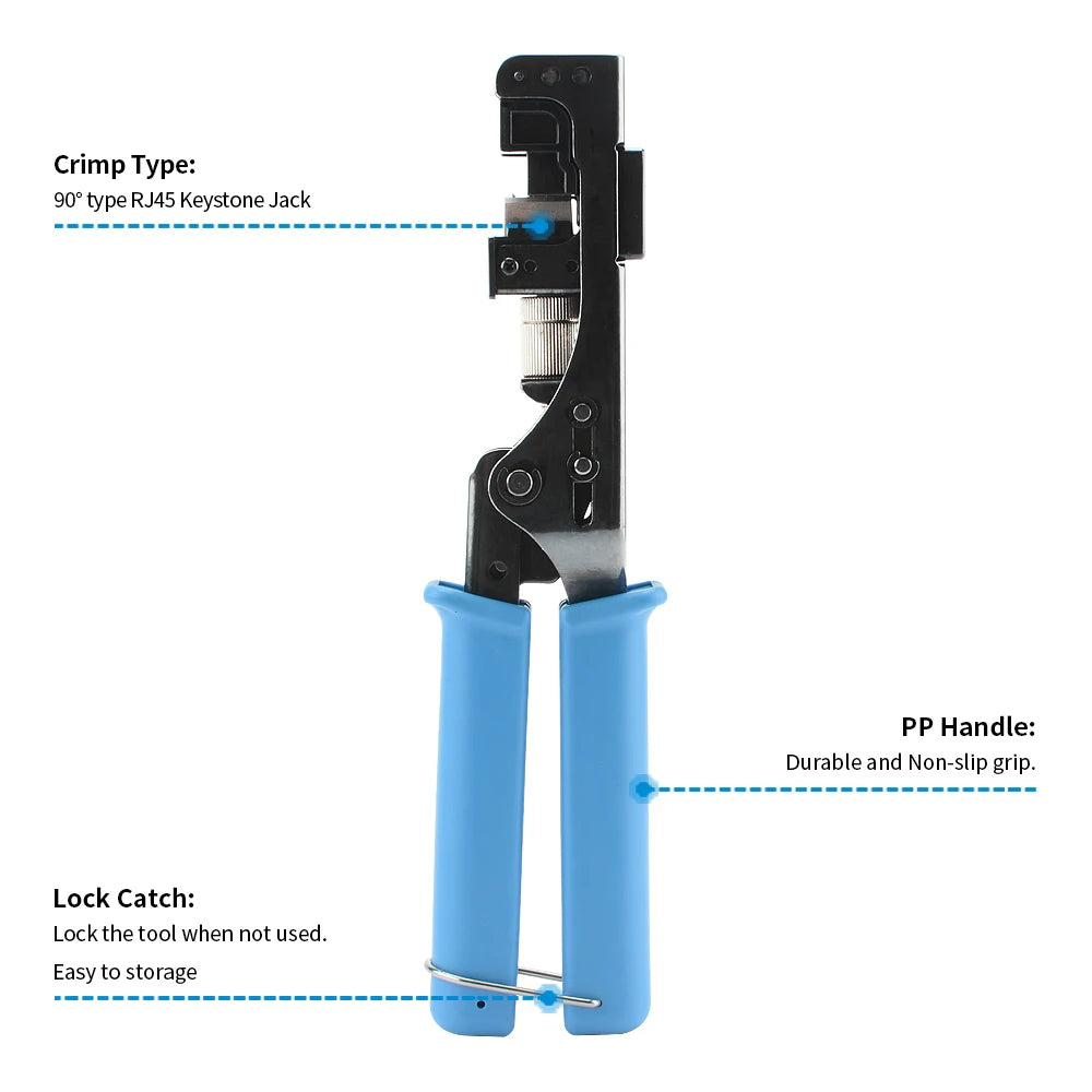 RJ45 cat5 cat5e cat6 Keystone Jack Pliers 90 Degree Termination Tool