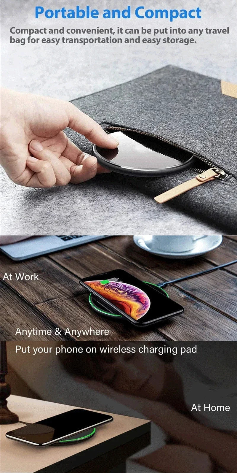 30W Wireless Charger Pad Stand Mobile Phone Chargers Fast Charging Dock Station For iPhone 15 14 13 12 11 Pro Max Samsung Xiaomi