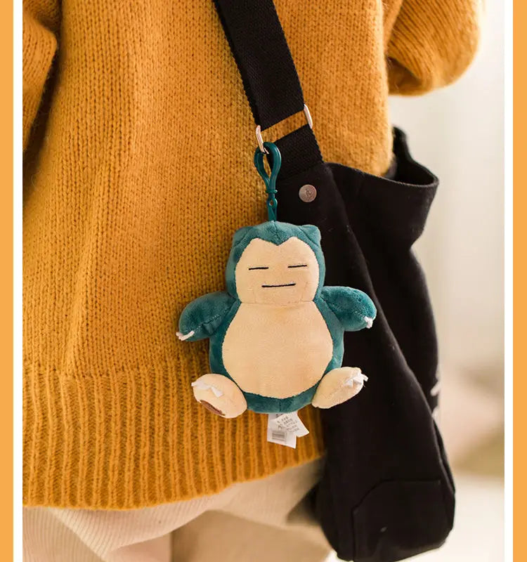 Clearance_Original Pokemon Plush Keychain Cartoon Toys Pikachu Charmander Psyduck Squirtle Snorlax Wobbuffet Doll Kids Kawai Toy