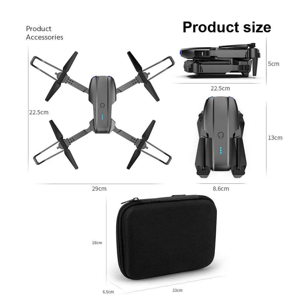 New E99Pro RC Drone 4K Professinal With Wide Angle Dual HD Camera Foldable RC Helicopter 5G WIFI FPV Height Hold Apron Sell