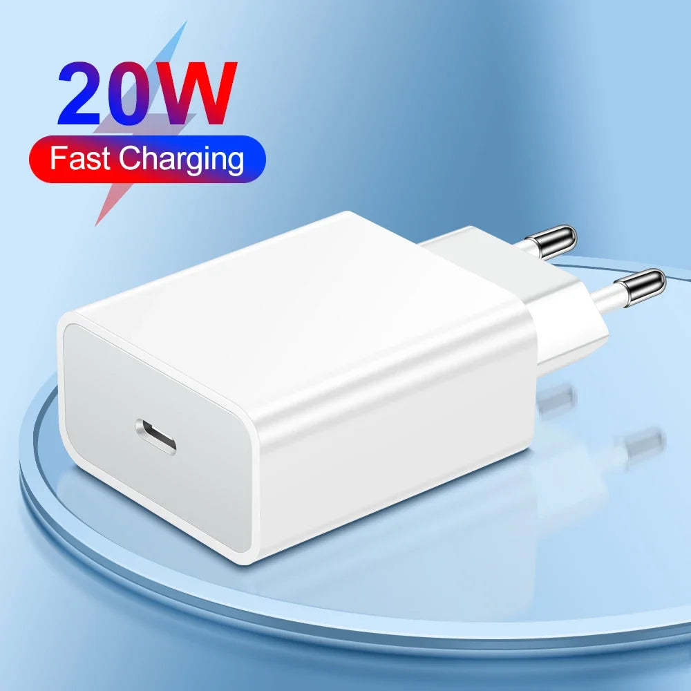 PD 20W USB Type C Charger Fast Charging For Apple iPhone 15 14 13 12 Pro Max Samsung Xiaomi Oppo Phone Charger Quick Charge Head